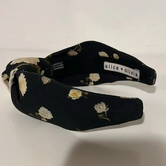 Alice + Olivia women black floral belle headband - www  display picture 3
